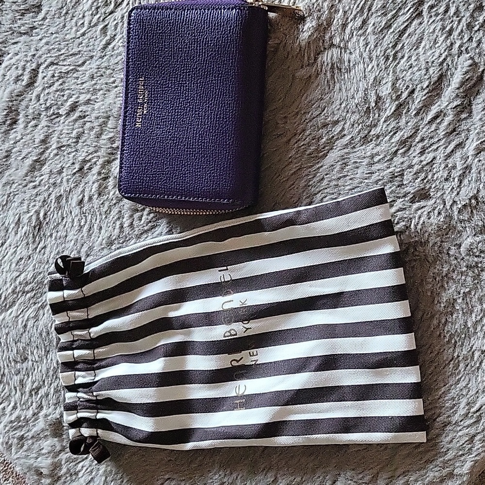 Henri Bendel purple wallet with bag